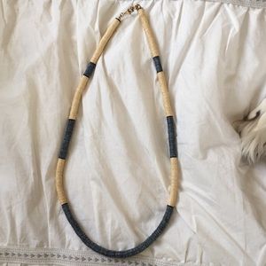 Madewell Necklace- NWOT blue & white